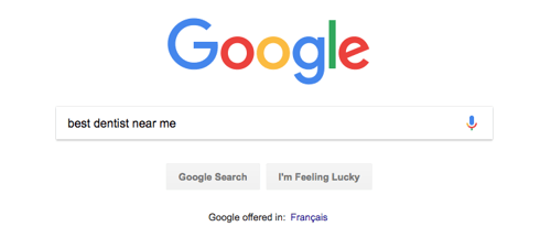 best dentist near me: google search