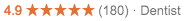 number of reviews: best dentist near me