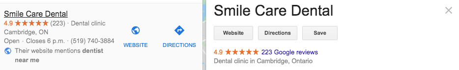 Google Reviews: Smile Care Dental